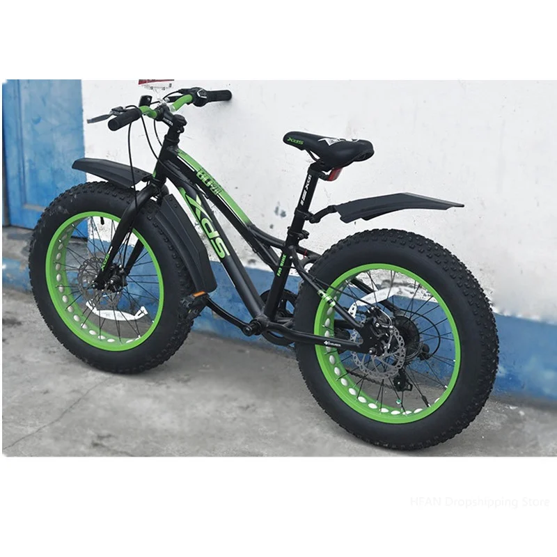 Snecykelskærm 20 tommer 26 tommer skærm til fatbike 2 stk. forreste og bageste skærm til fatbike mtb cykler cykelskærme