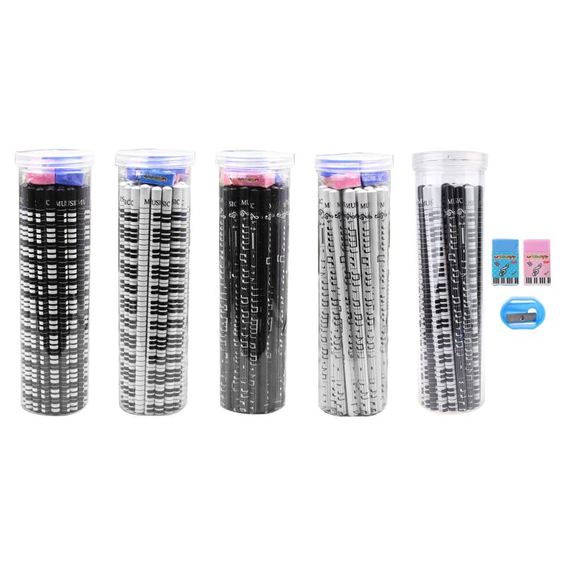 36pcs Musical Note Pencil Pen 2B Standard Piano Notes Writing Drawing Stationery