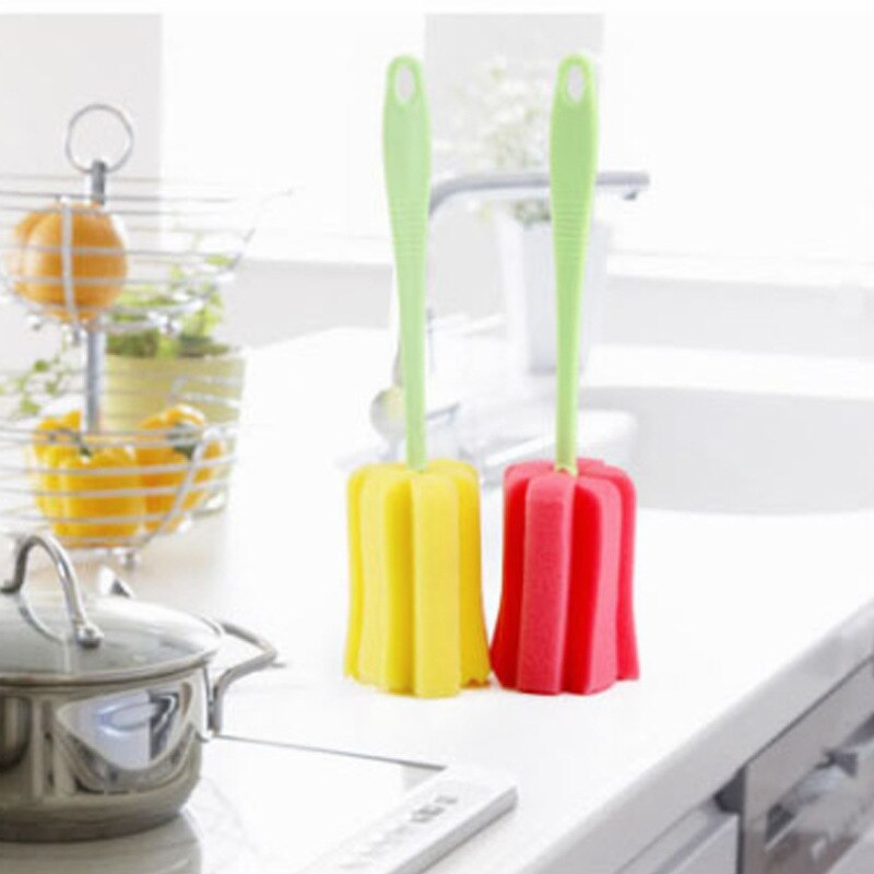 Bottiglie pulite portatili per bambini detergente per pennelli spugna multifunzionale manico lungo tazza spazzola bottiglia aspirapolvere cucina neonato