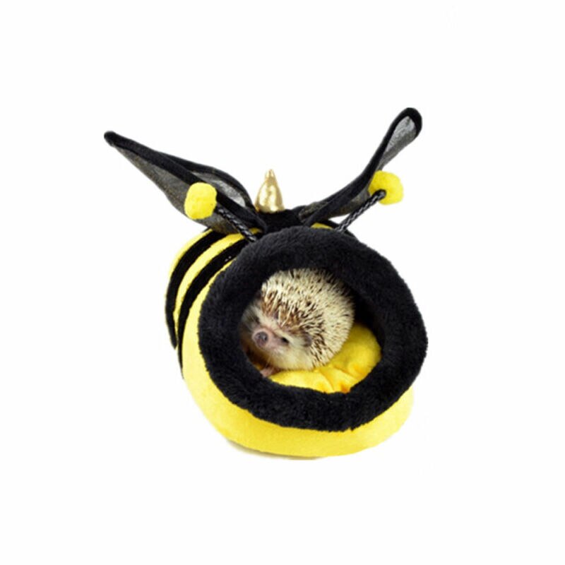 Maison pour animaux de compagnie, cochons d'inde, furets, hamsters, hérissons, lapins, rats hollandais, lit super chaud pour petits animaux: L / Abeille
