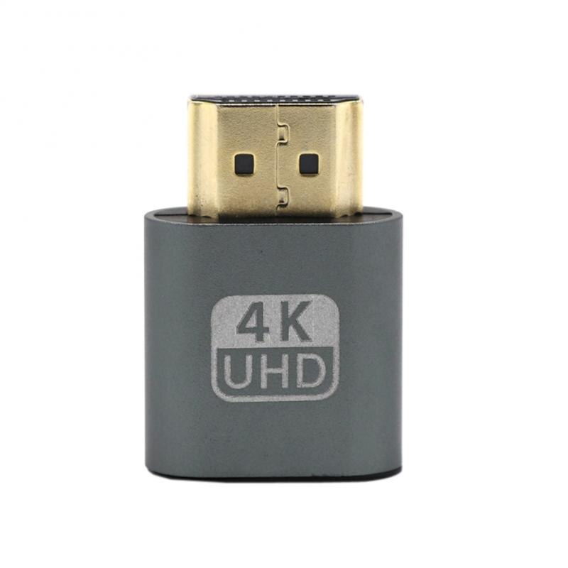 Mini VGA HDMI Dummy Plug Virtual Display Emulator Adapter DDC Edid Support 1920x1080P 4K For Video Card BTC for PC/Mac Devices: 01 Grey