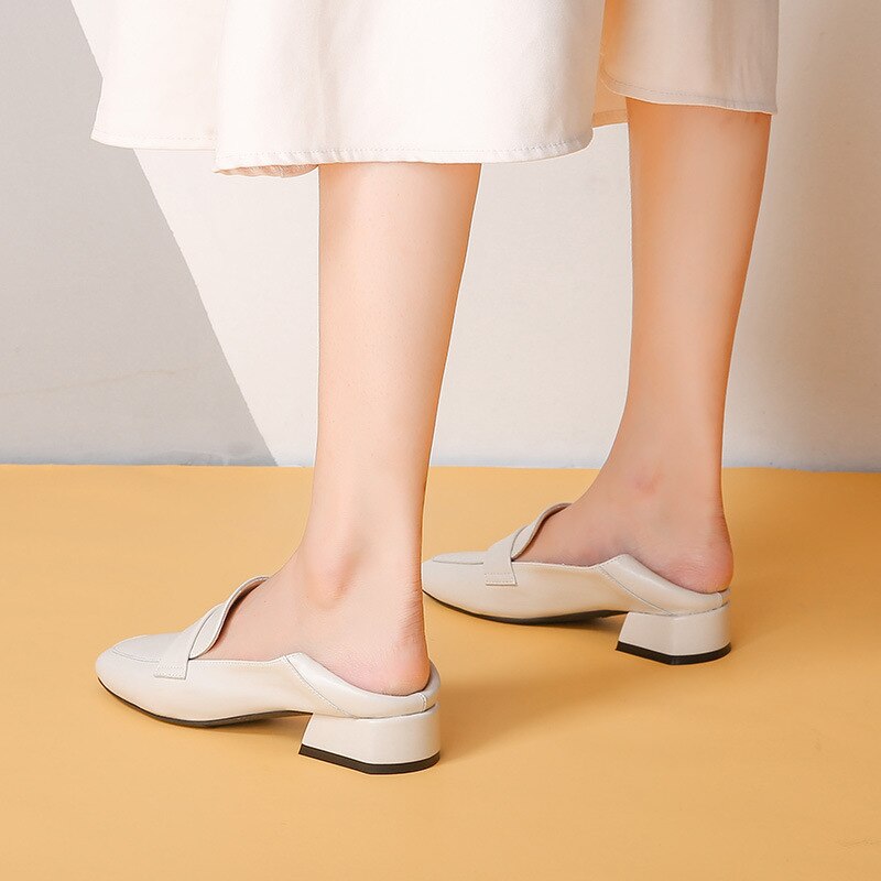 Tacchi bassi Scarpe Da Donna Grande Formato Casual Mocassini In Pelle Pompa Punta Quadrata Diapositiva Scivolare su Scarpe Basse Oxford De Mujer 2020