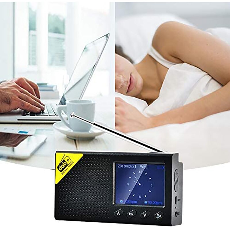-Draagbare Dab/Dab + Fm Radio Met Bluetooth Digitale Radio Draagbare Kleur Scherm Digitale Klok Radio Voor outdoor Indoor