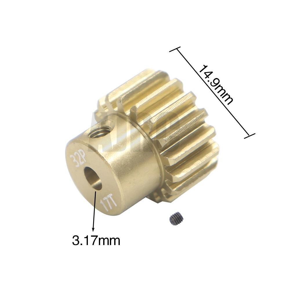 32P M0.8 3.175mm 13T 14T 15T 16T 17T 18T 19T 20T 7075 Aluminum alloy Metal Pinion Motor Gear For 1/10 RC Model Car Motor gear: black