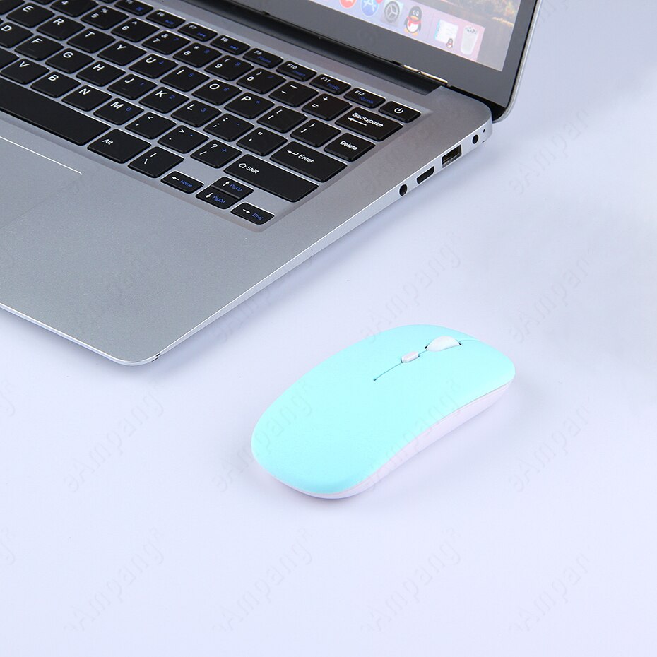 Ondersteuning Dual Model 2.4G Bluetooth Muis Voor Tablet Ipad Samsung Laptop Mackbook Pc Telefoon Iphone Oplaadbare Muis Mute Muizen: green