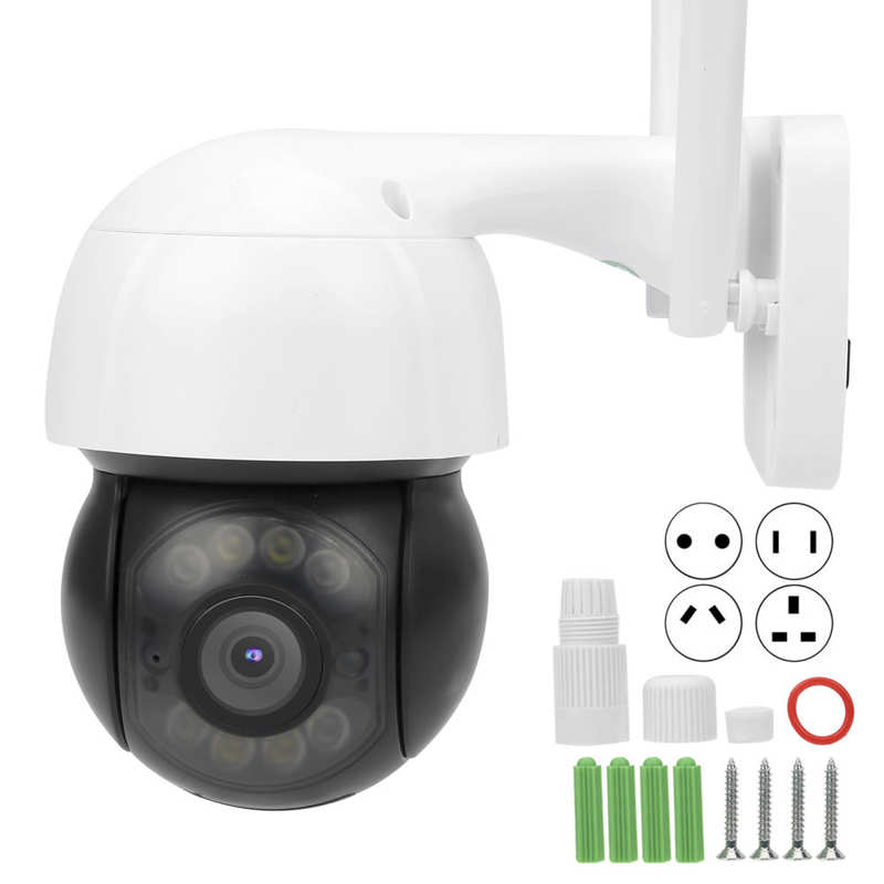 Digital Camera 3MP WiFi Camera PTZ PIR Full Color Night 2 Way Audio IP66 Waterproof CCTV 100‑240V Pan-Tilt Camera