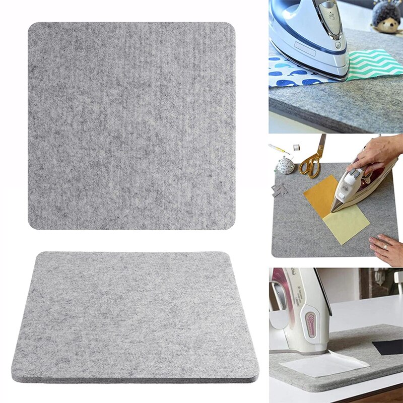 3 Sizes Wool Pressing Mat Ironing Pad High Temperature Ironing Board Felt Press Mat for Home Protective Insulation Blanket