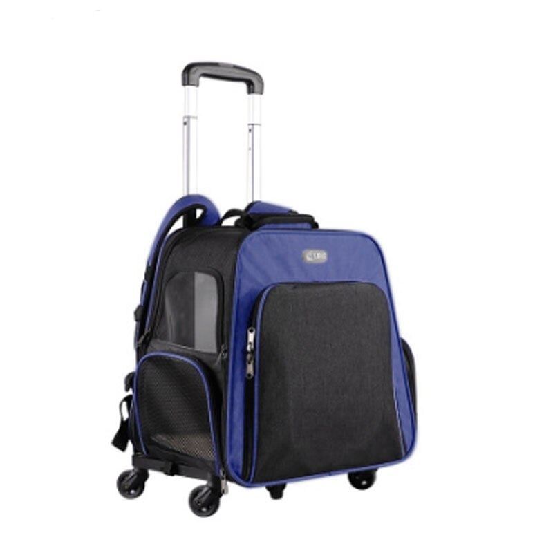 Folding Pet Backpack Portable And Large Capacity Extensible: Blue