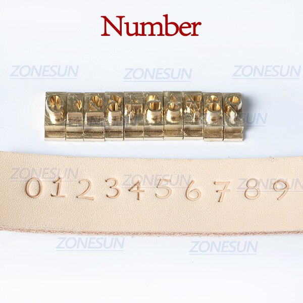 ZONESUN 5/7/10cm T-slot Alphabet Numbers Symbol Leather Stamping Cold Press Tool Brand Iron Custom Initial Mould Embossing Mold: Number