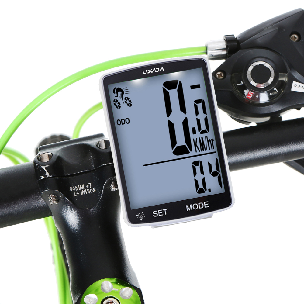 Computador LIXADA-bicicleta sem fio com tela LCD, MTB velocímetro, odômetro, IPX6 impermeável, medição do ciclo, temperatura, cronômetro