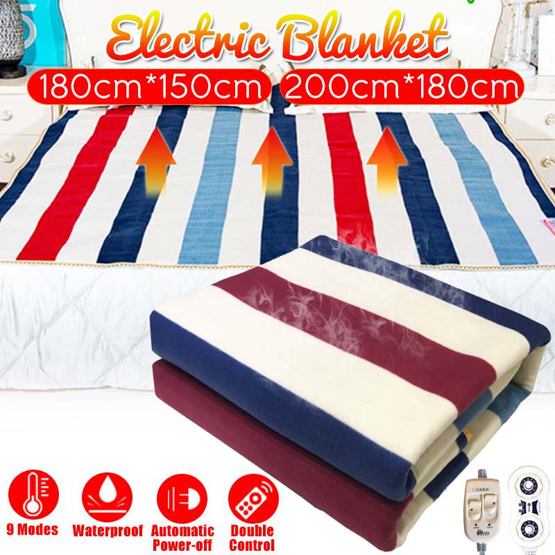 Electric Blanket Double Single 220V Electric Heating Blanket Bed Warmer Electric Heated Blanket Thermostat Fast Heating Heat Pad