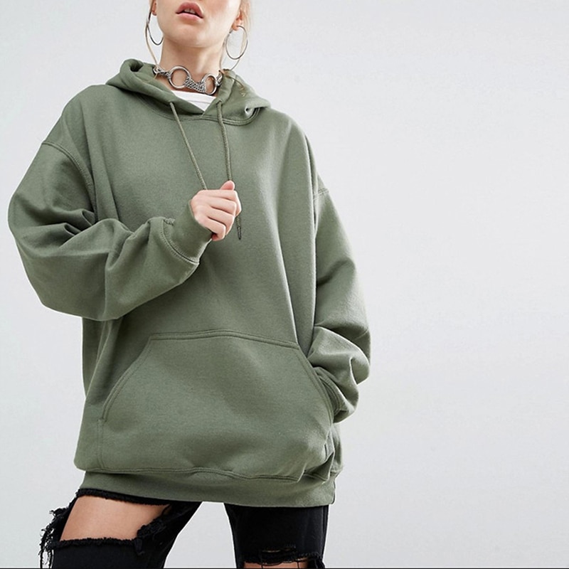 Ropa de calle coreana para hombre y mujer, pulóver informal de Hip Hop, sudadera de manga larga de color sólido, Tops deportivos, sudaderas con capucha