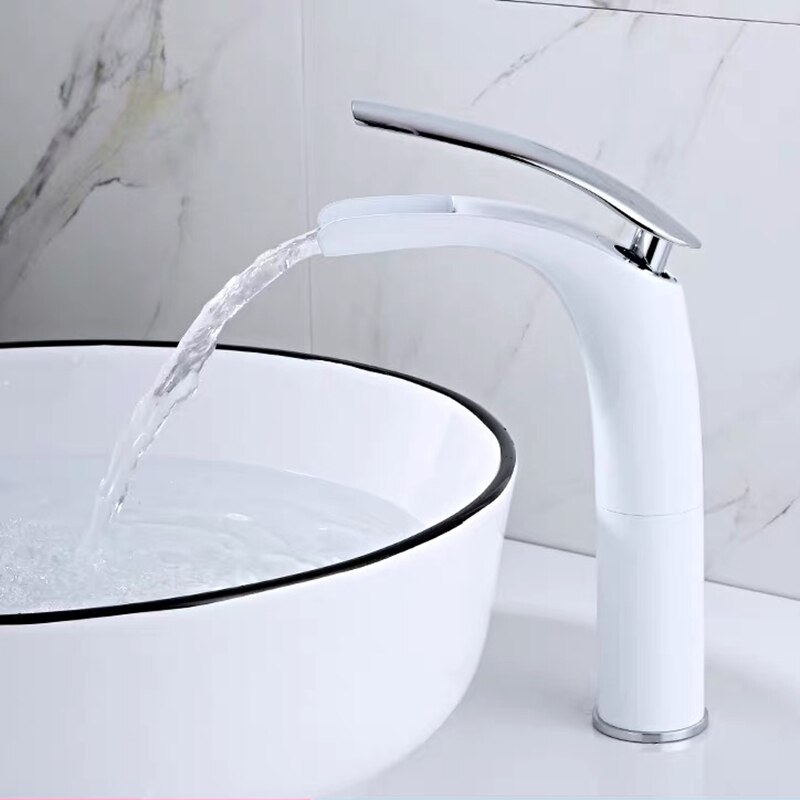 Robinet Salle De Bain Laiton Blanc - Mitigeur Lavabo Avec Cartouche Céramique