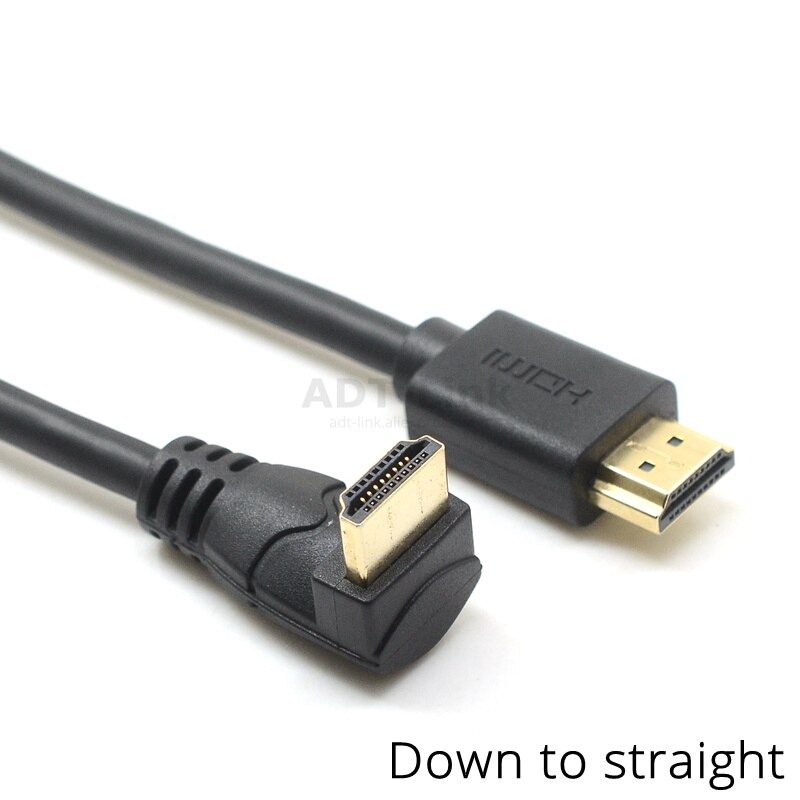 4K*2K 60HZ HDMI 2.0 A Male to HDMI v2.0 Up & Down & Left & Right Angled 90 degree Male HD extension Cable HDMI 2.0v angle cable