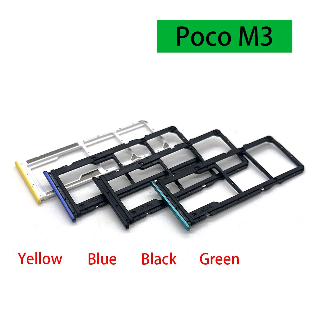 10PCS For Xiaomi Poco M3 Original Sim Card Slot Tray Holder SD Card Phone Replacement Parts
