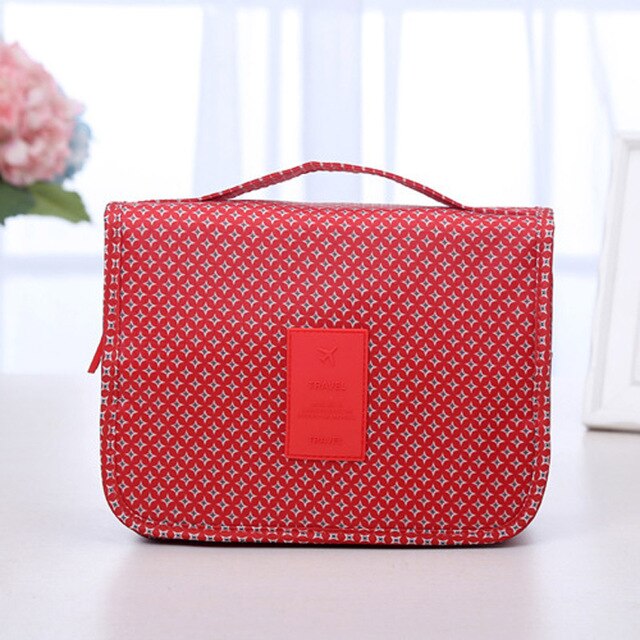 Bolsa de cosméticos Portátil Bolsa de cosméticos de belleza de viaje colgante impermeable bolso de almacenamiento personal grande bolso de higiene: RoseXing