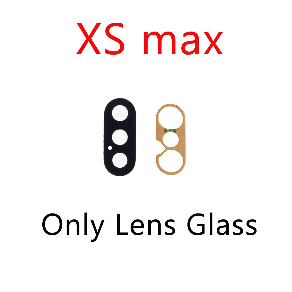 5 sztuk dla iPhone 6 6S 7 8 11 Pro Plus X XR XS Max powrót tylna kamera szklany obiektyw z naklejki samoprzylepne części zamienne: XS max