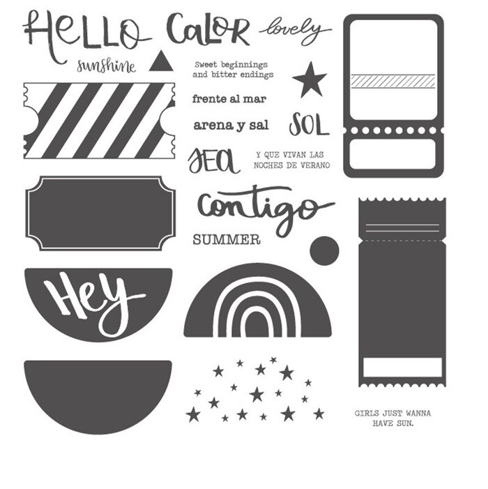 Spansk biljettstämpel genomskinlig stämpel för scrapbooking transparent silikongummi gör-det-själv fotoalbumdekor