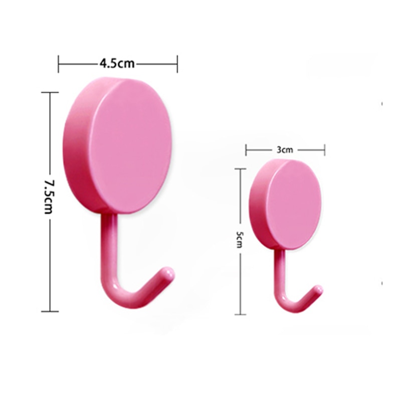 Belle circulaire sans trace réfrigérateur Crochet clé mur Crochet support amovible cuisine crochets décor porte-clés fort adhésif mur Crochet