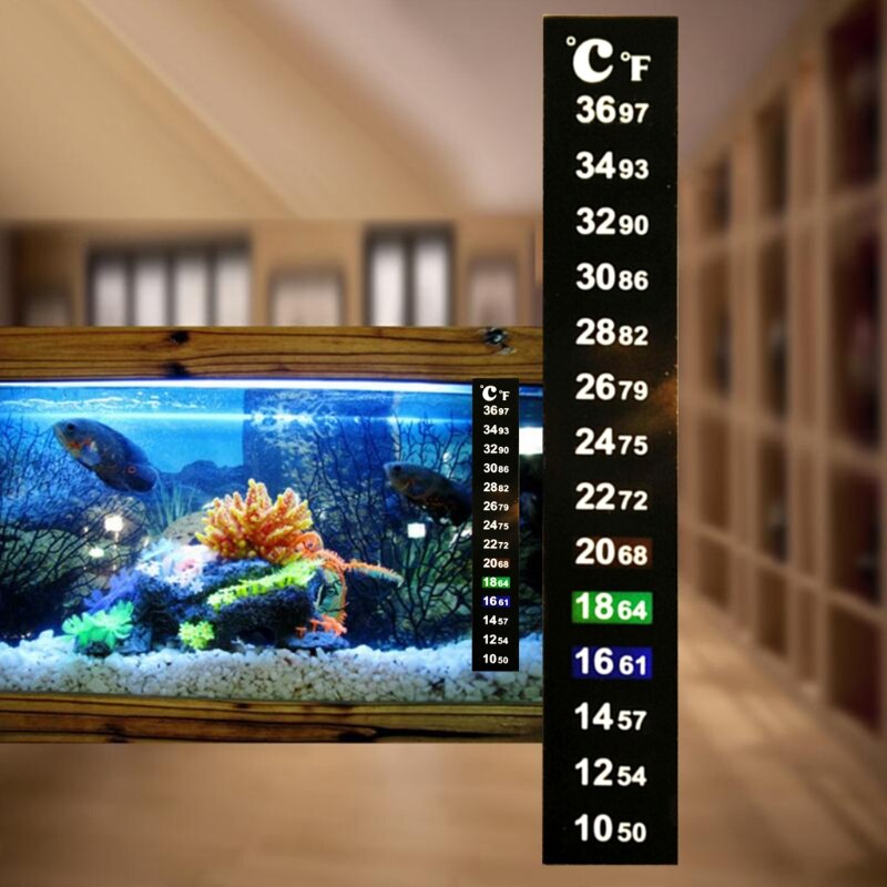 Aquarium Thermometer Sticker Fish Tank Temperature Strip Brewing Thermometer Strips Adhesive Stickers for storage Tank