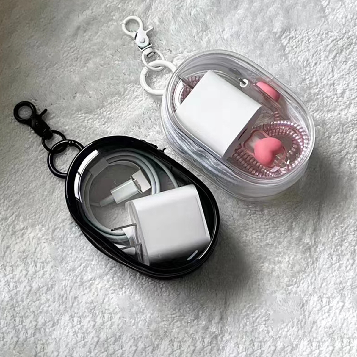 YANZAI Sieraden Organizer Transparante Opbergdoos Pouch Mystery Box Sleutelhanger Tas Opbergtas Dikker Portemonnee Schattige Pop Tas Organi