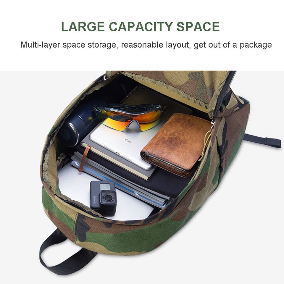 Aonijie outdoor camouflage rugzak 14in laptop waterdichte tas reis computer camouflage rugzak schooltas klimmen  h934