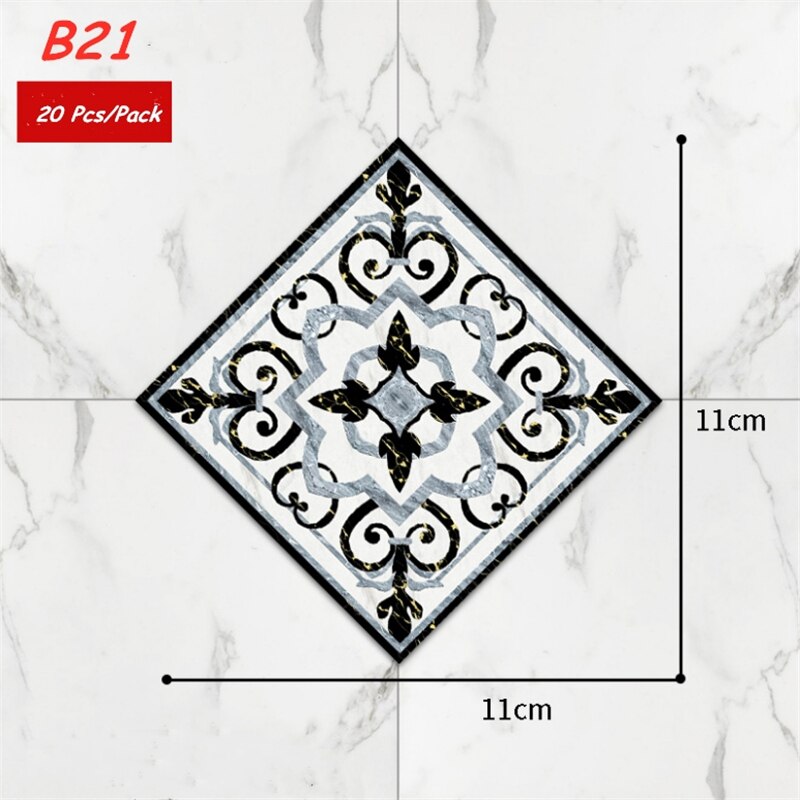Spot square 11*11cm bakken transfer papir wallstickers selvklebende vanntett og fuktsikker: 9