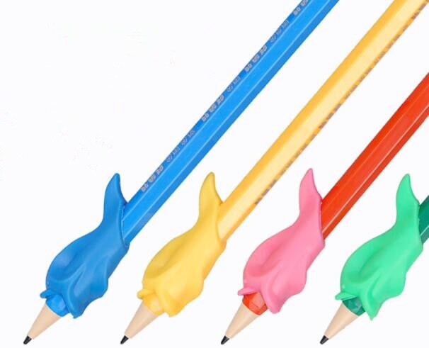 10 Stks/partij Willekeurige Dolfijn Vis Kinderen Leren Houden Schrijven Houding Correctie Apparaat Om Een Pen Briefpapier Kind Student