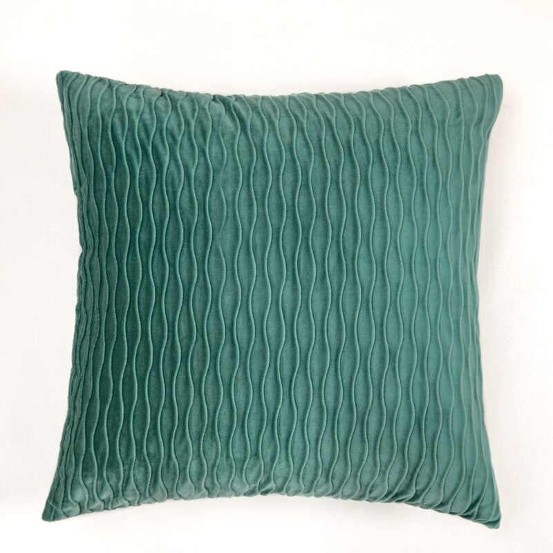 Moderne nordique taie d'oreiller rétro vague décoration taie d'oreiller luxe housse de coussin classique décoratif oreillers pour salon: green / 50x50cm