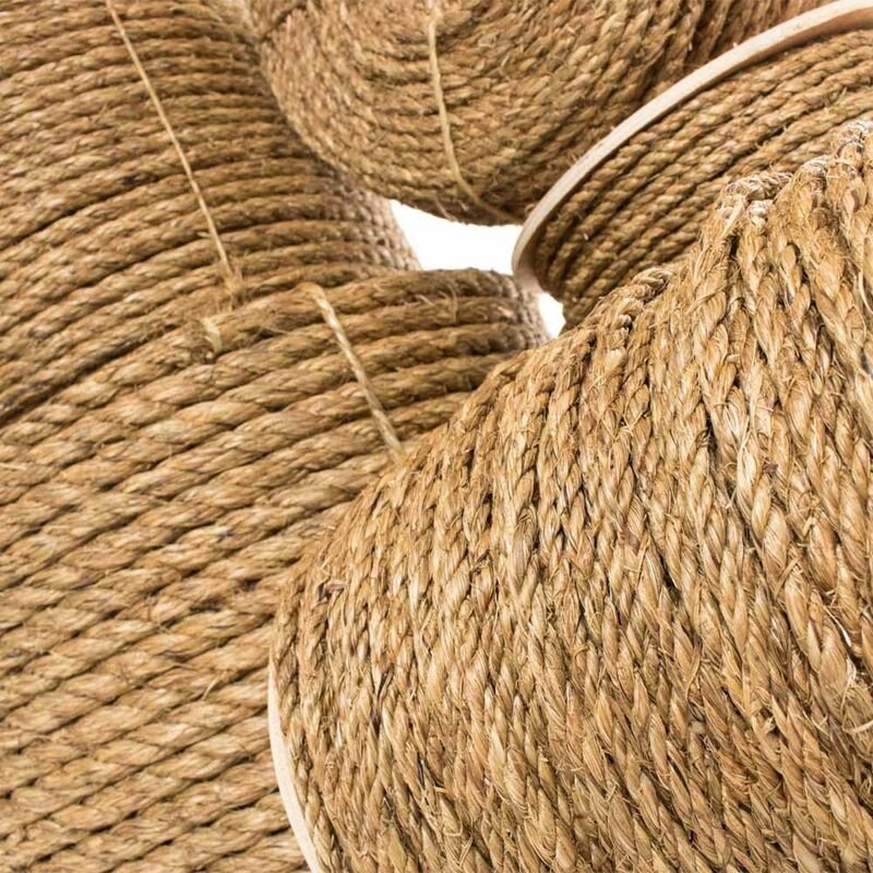 Natural Jute Rope 3 Strand Rolls Hemp Twisted Cord Macrame String DIY Basket Craft Cat Pet Scratching Handmade Decor 6mm 10mm