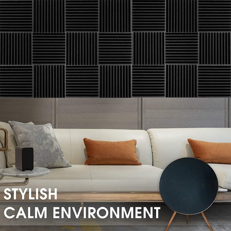 12Pcs Acoustic Foam Wall Panels 12X12X2Inch Soundproofing Panel,Home Studio Noise Cancelling Foam Tiles Soundproof Panel