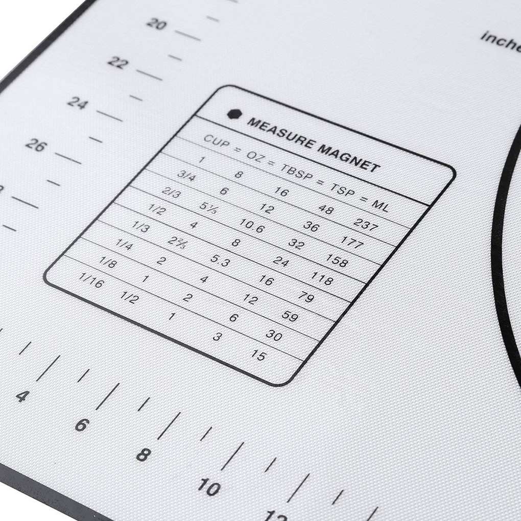 Silicone Baking Mat Nonstick Food Grade Silicone Knead Dough Rolling Mat Dual Scales Measurement Baking Pad Kitchen Accessories