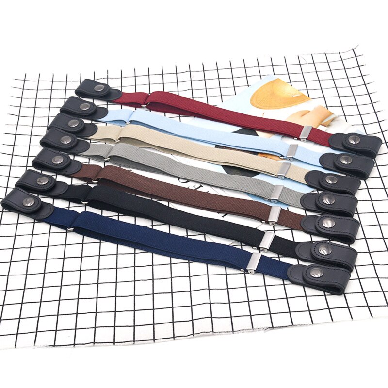 Cinturón elástico sin hebilla para hombre y mujer, cinturón fácil de estirar, sin hebilla, DIY