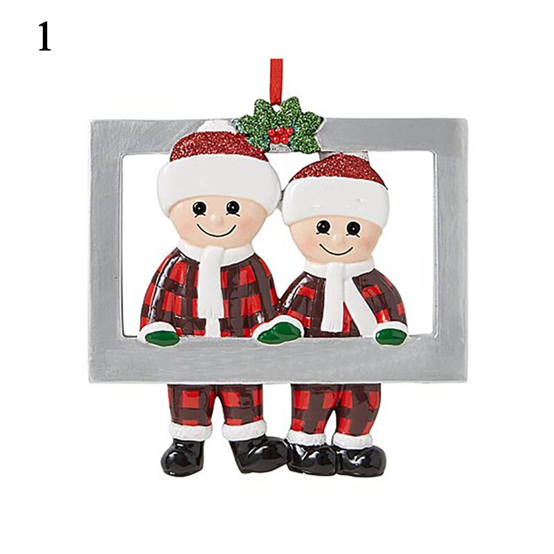 Mascarilla facial DIY de Navidad para Familia, decoración de árbol de Navidad con muñeco de nieve, adornos colgantes, decoración para el hogar,