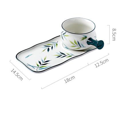 Plats de petit déjeuner créatifs avec la poignée bol en céramique ins vaisselle mignonne: G