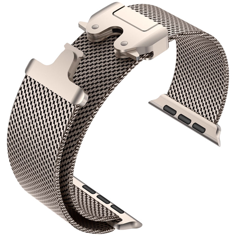 Cinturino ufficiale in titanio 1:1 per Apple watch Ultra Band 49mm S10 46mm 42mm 45mm 44mm Bracciale milanese iWatch 10 9 8 7 6 5 SE 4 3: Carbone nero