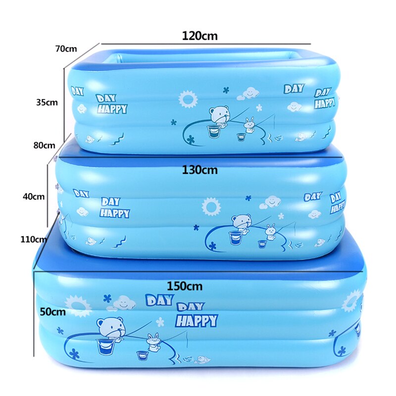 PVC Rectangular Inflatable Baby Swimming Pool Home Courtyard Garden Kid Swimming Pool NSV775