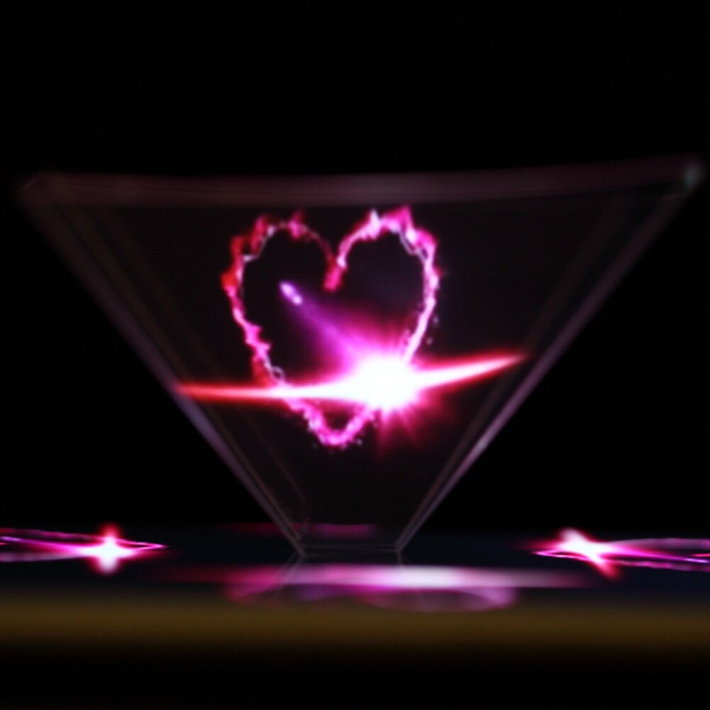 Transparent Virtual 360 Degree Projector Portable Video Stand For Mobile Phone 3D Universal Pet Ultra Clear