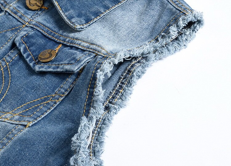 Mens Cotton Denim Sleeveless Vest Men Blue Denim Jeans Clothes Male Cowboy Denim Vest Plus Size 6XL