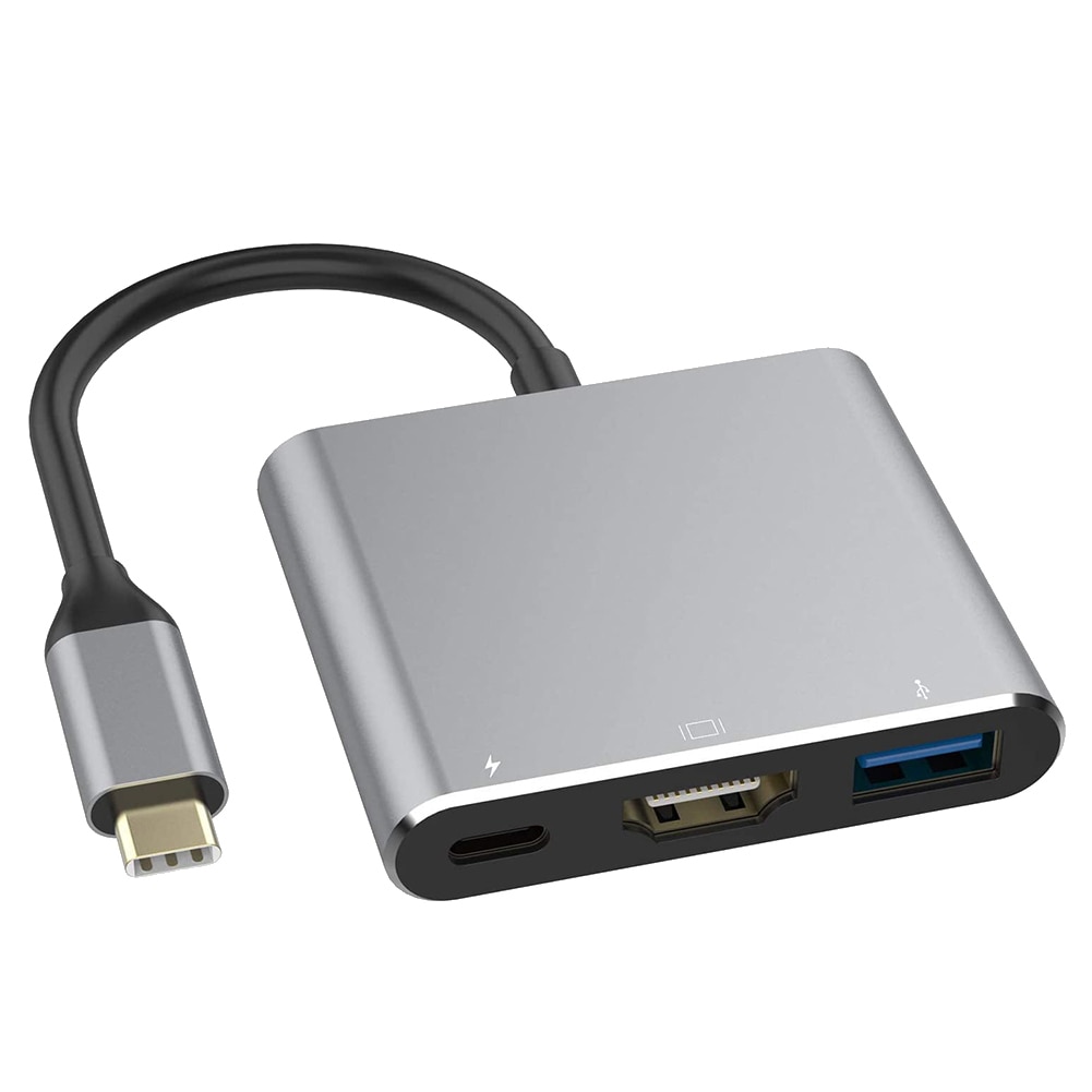 Thunderbolt 3 Adapter Usb Type C Hub Naar Hdmi 4K Ondersteuning Samsung Dex Modus USB-C Dock Met Pd Voor macbook Pro/Air: 3 in 1 black