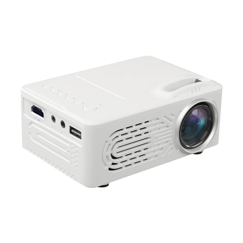 1080p full hd mini bärbar skärm för hemmedia videospelare overheadprojektor 6.1: Vit