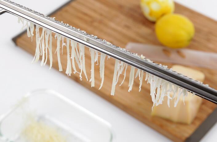 Acero inoxidable limón Zester fruta pelador queso Zester microplano rallador frutas vegetales herramientas y cocina