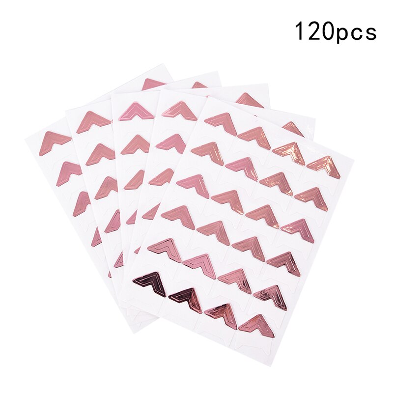120pcs Self-Adhesive Photo Frame Corner Sticker Craft Scrapbook Album Sweet: 3