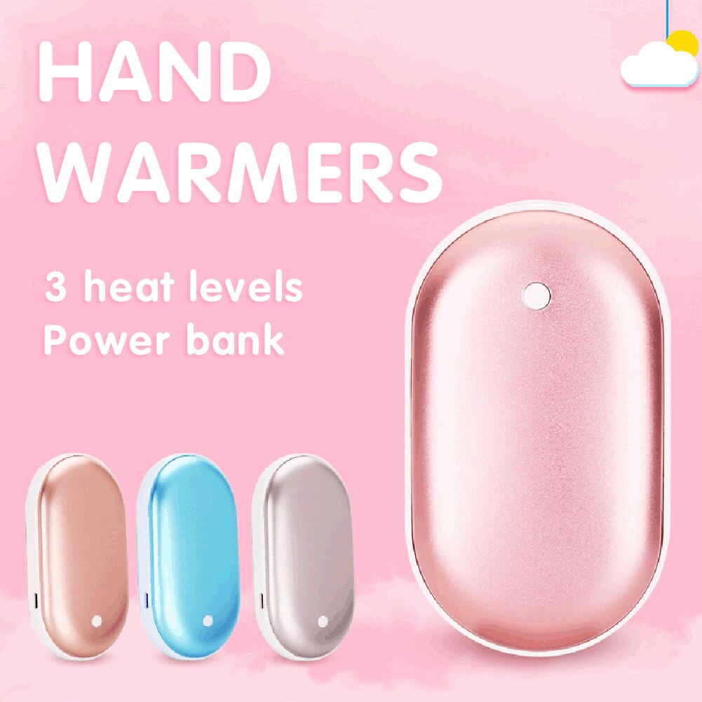 Mini Winter Mini Hand Warmer Heating Pad USB Rechargeable Handy Warmer Heater Pocket Cartoon Electric Heater Warm 5200mAh