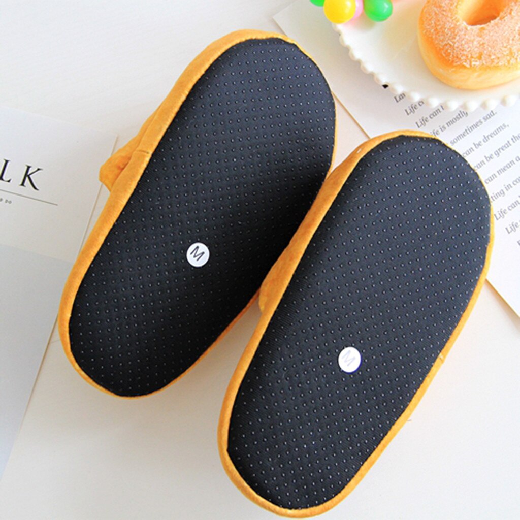 Pantofole da casa unisex forma di Pannello creativa pantofole per adulti autunno inverno scarpe da casa calde Guarda Pannello panino scarpe di cotone peluche