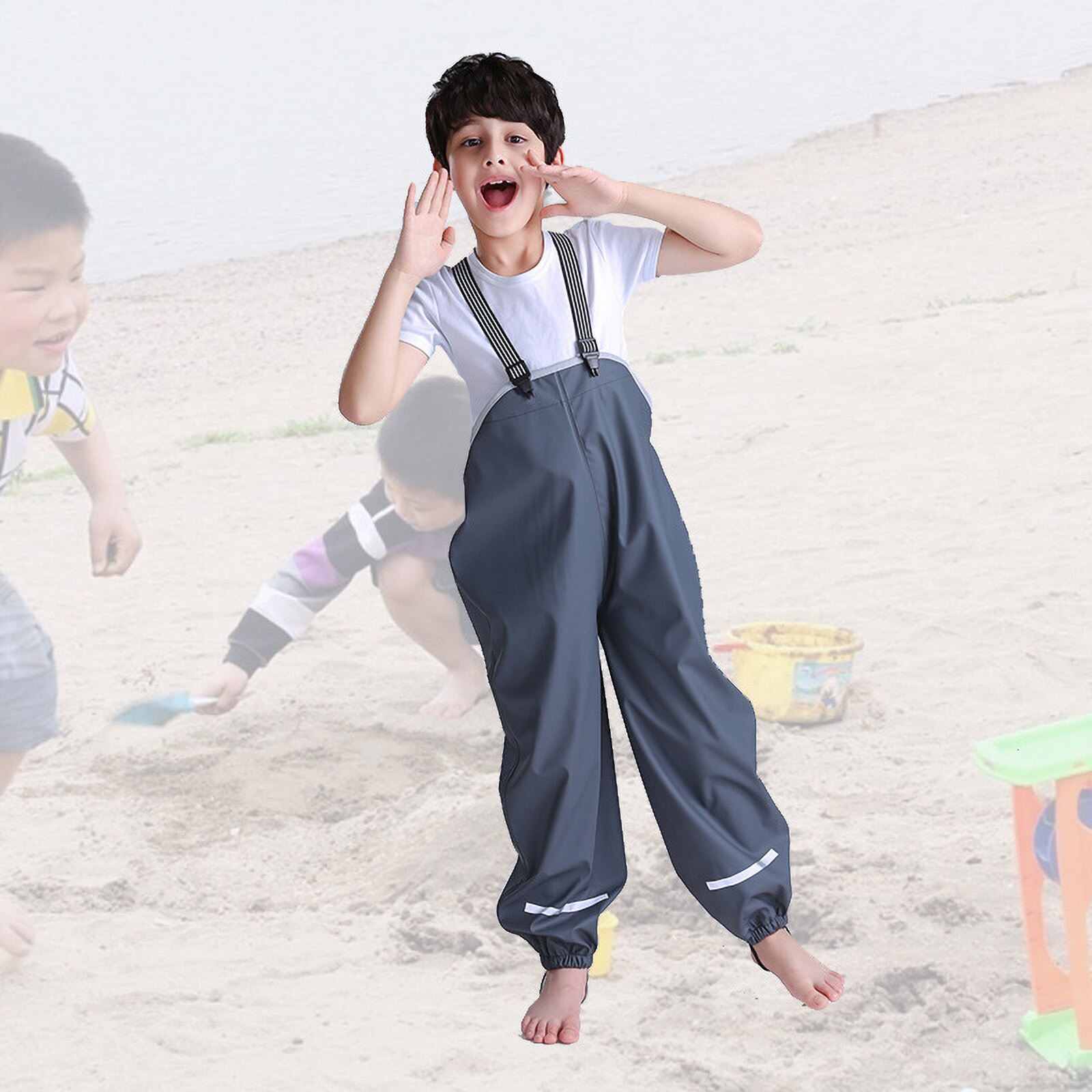 Nette Polyester Baby freundlicher Wasserdichte Regenmantel Ich bin Freien Regen Mantel freundlicher Undurchlässig Poncho Mädchen Jungen Regen Jacke freundlicher