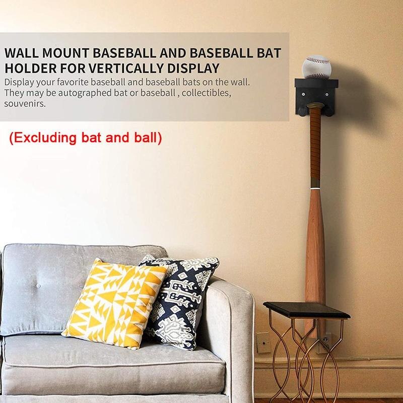 Baseball Bat Wall Mount For Horizontal Display Maple Holder W/Felt Liner And Hidden Screws Shop Display Tool Supplies