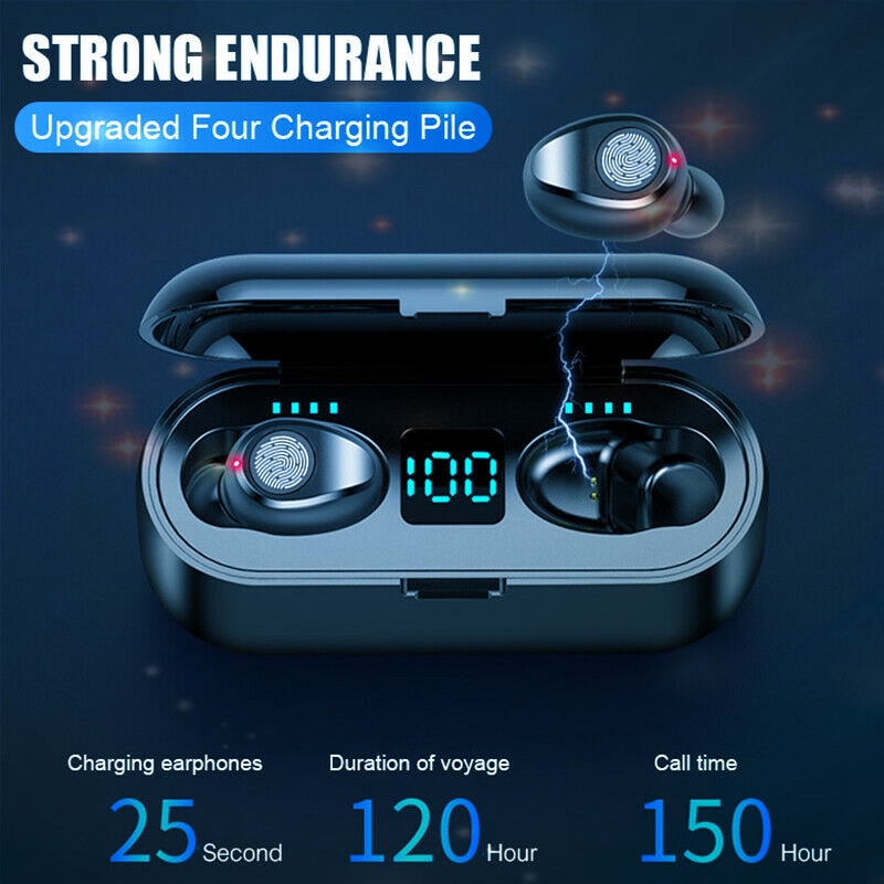 Auriculares inalámbricos Hifi Bluetooth super bass auriculares impermeables IPX7 auriculares de control táctil para huawei pk i30 i80 tws