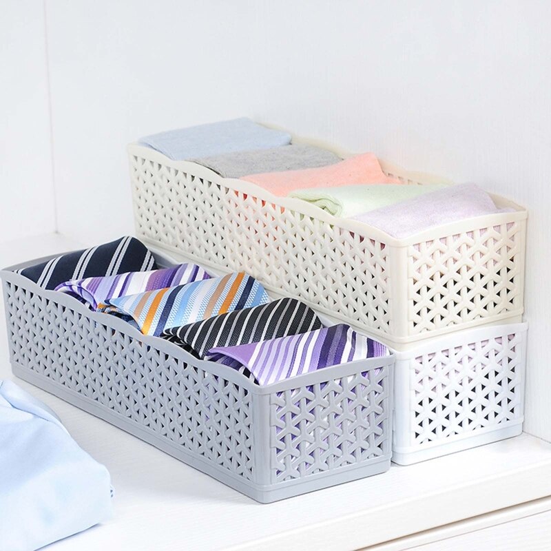 Practical 5 Compartments Divider Drawer Storage Box Storage Box Wardrobe Home Bedroom Decoration