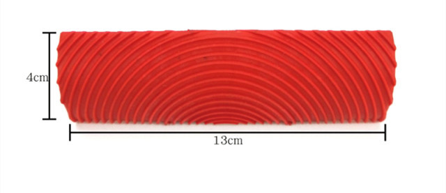 Rubber Wood Grain Paint Roller Imitation Wood Grain Pattern Paint Brush Home Decor Art Embossing DIY Wall Painting Tool: Dark Khaki